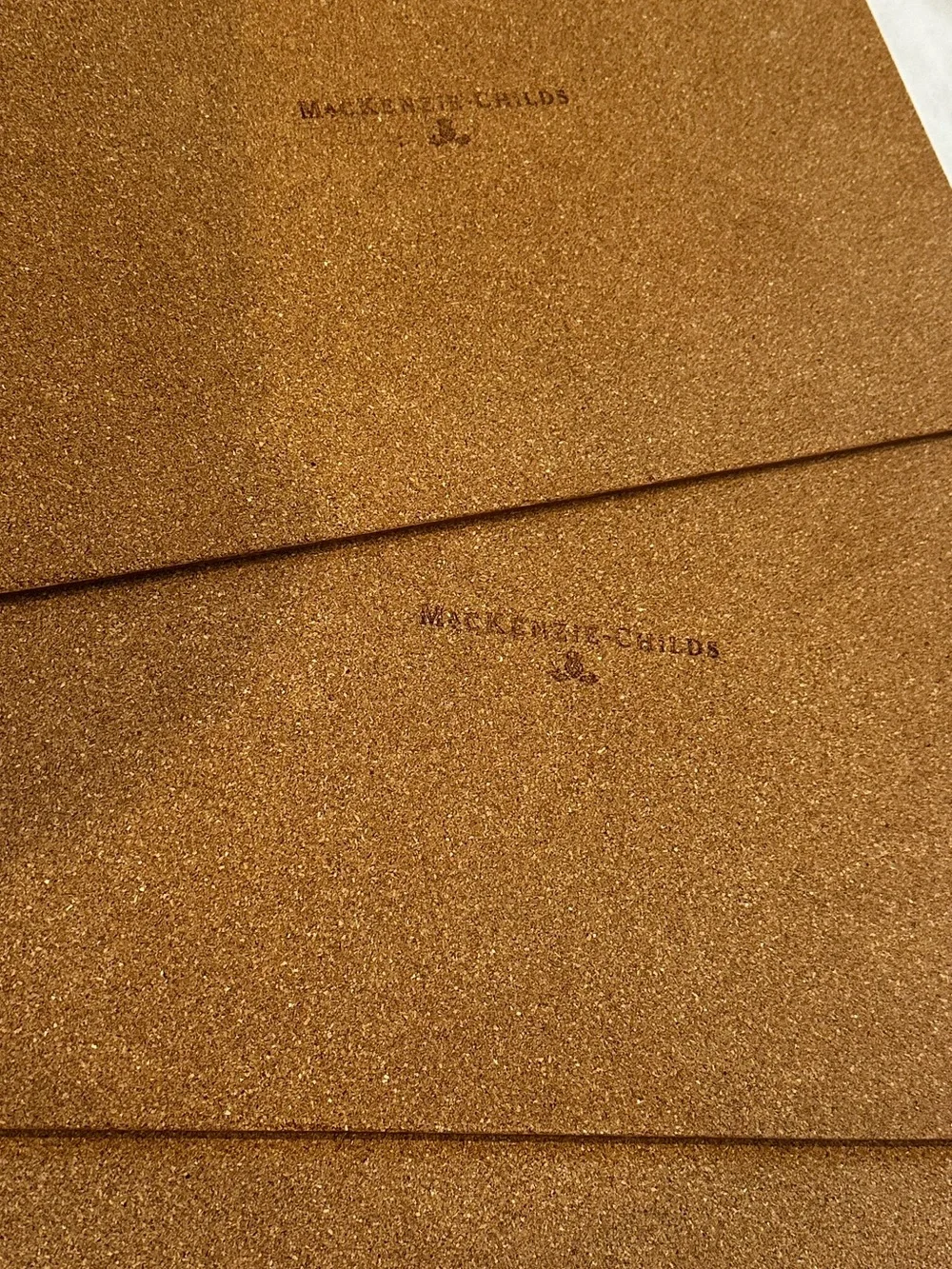 MacKenzie-Childs Parchment Check Cork-Back Placemats
